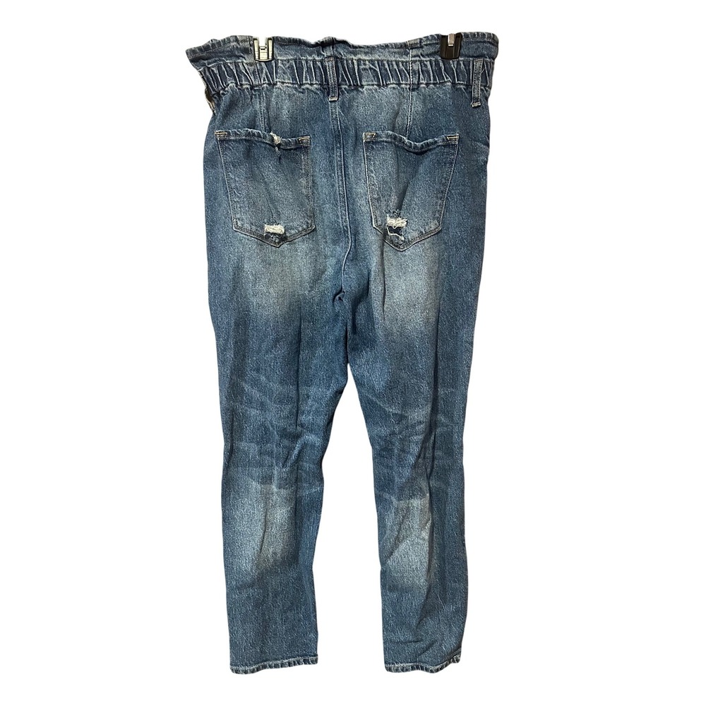KanCan Maurices Womens Paperbag Waist Distressed Mom Jeans Medium Wash Size 31 - Picture 2 of 4